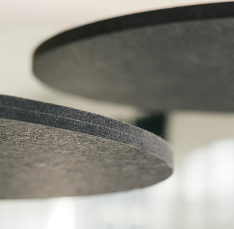 Boyd acoustic discs — close detail showing dense felt material