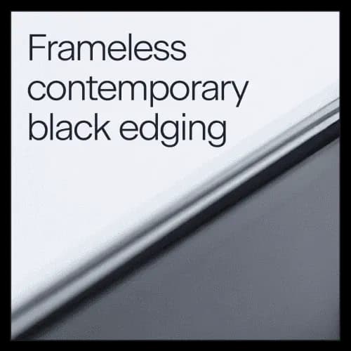 Frameless contemporary black edging